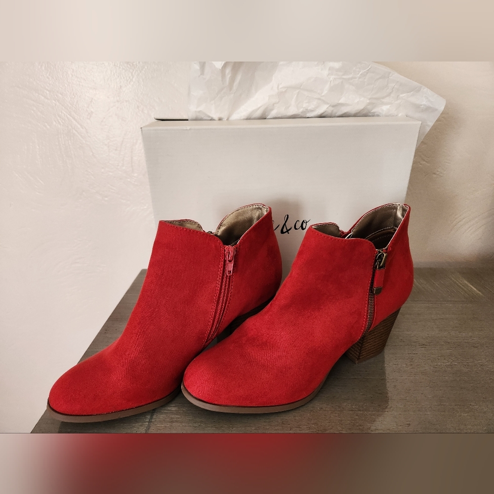 Style & Co Red Booties - 8.5